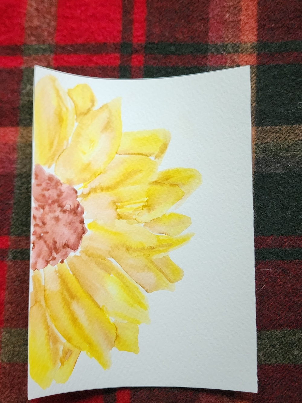 Yellow Sunflower Watercolor Art Print